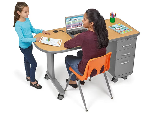 Flex-Space Mobile Teacher Desk - Maple - US 8890