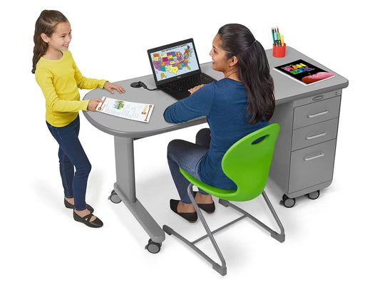 Flex-Space Mobile Teacher Desk - Gray - US 6271