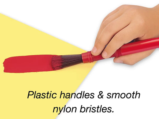 Nylon-Bristle Paintbrushes - Set of 10 - US 8597