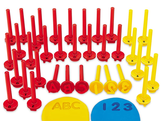 Uppercase Alphabet & Number Dough Stampers - US 3681