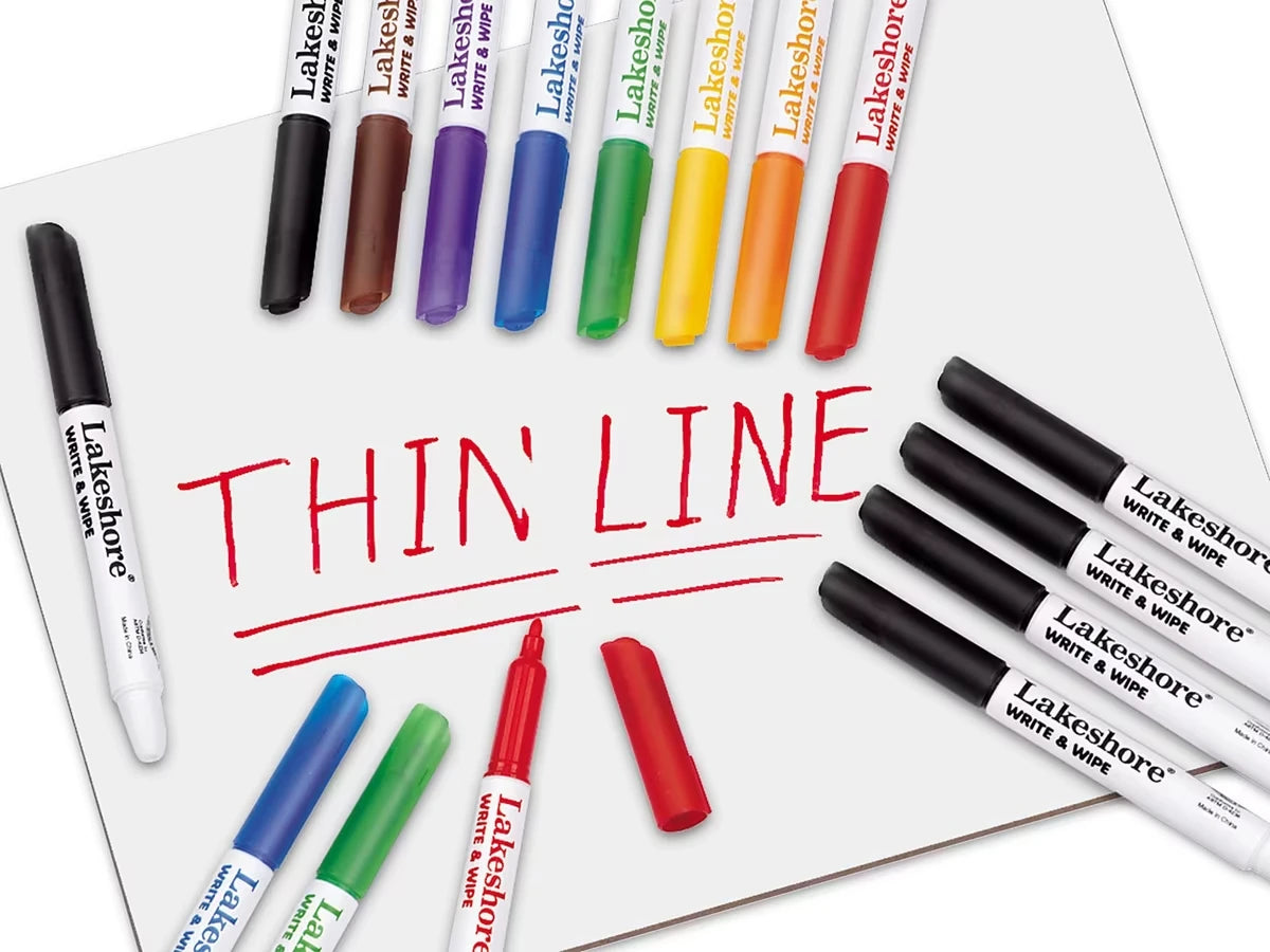 Write & Wipe Thin-Line Markers - US 8676