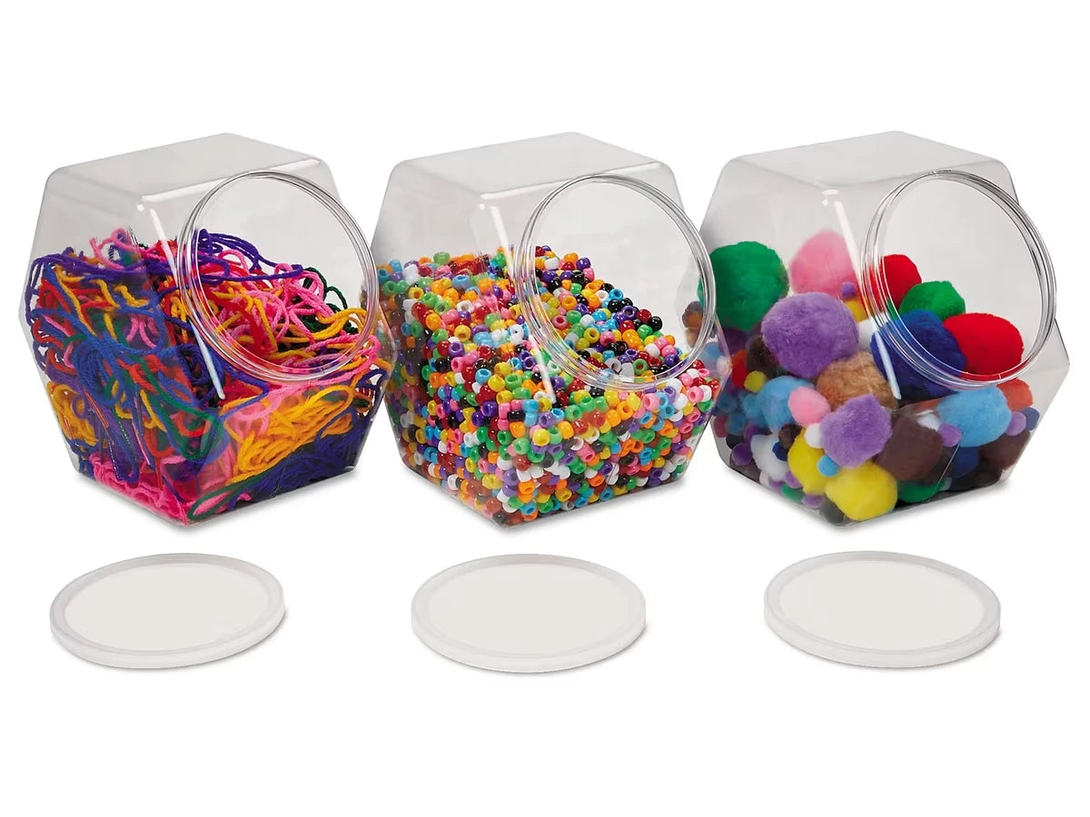 Large Unbreakable Craft Jars - Set of 3 - US 1290