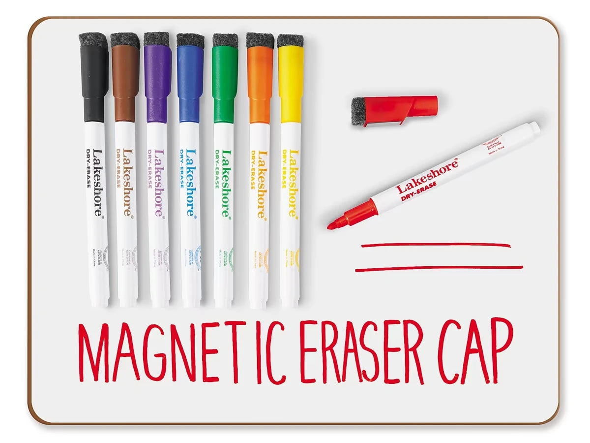 Magnetic Write & Wipe Markers with Eraser Caps - US 1782