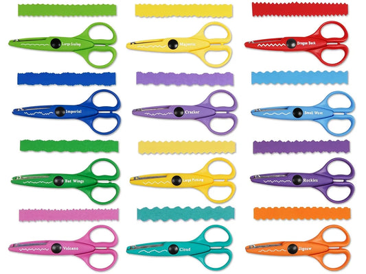 Crinkle-Cut Craft Scissors - Set of 12 - US 5239