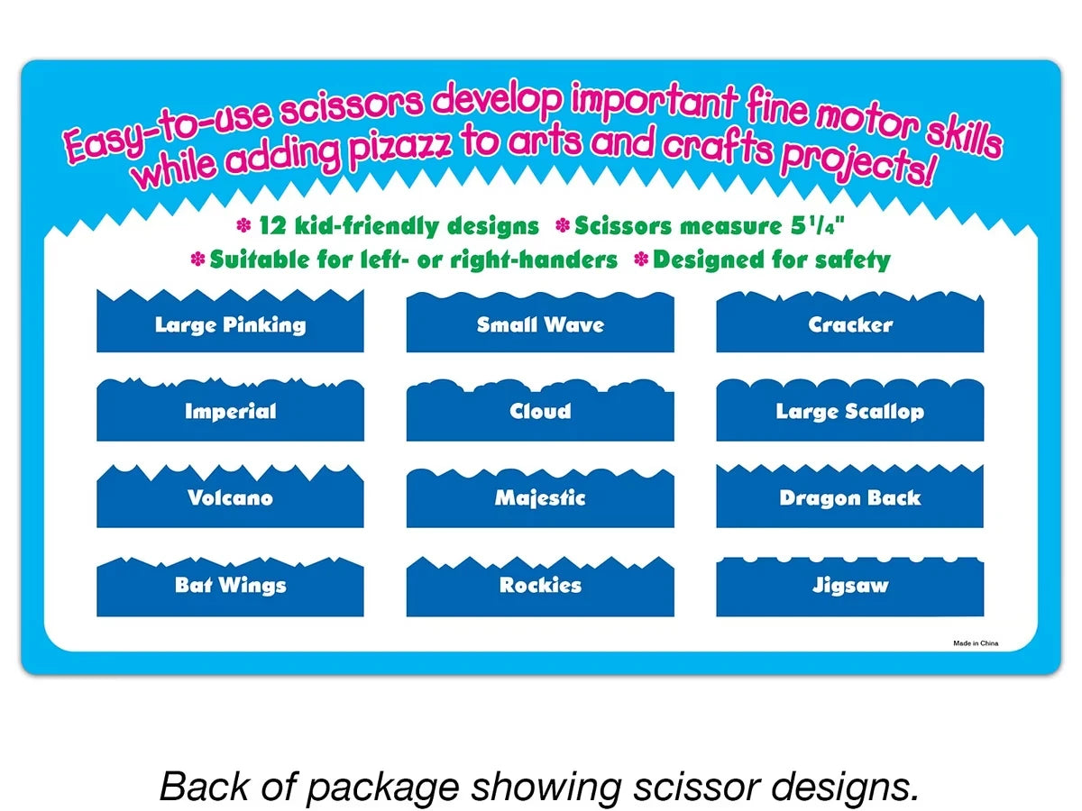 Crinkle-Cut Craft Scissors - Set of 12 - US 5239
