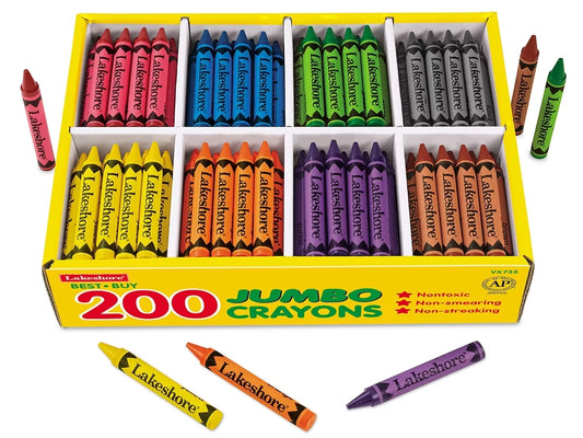 Best-Buy Jumbo Crayons - 8-Color Box - US 2777