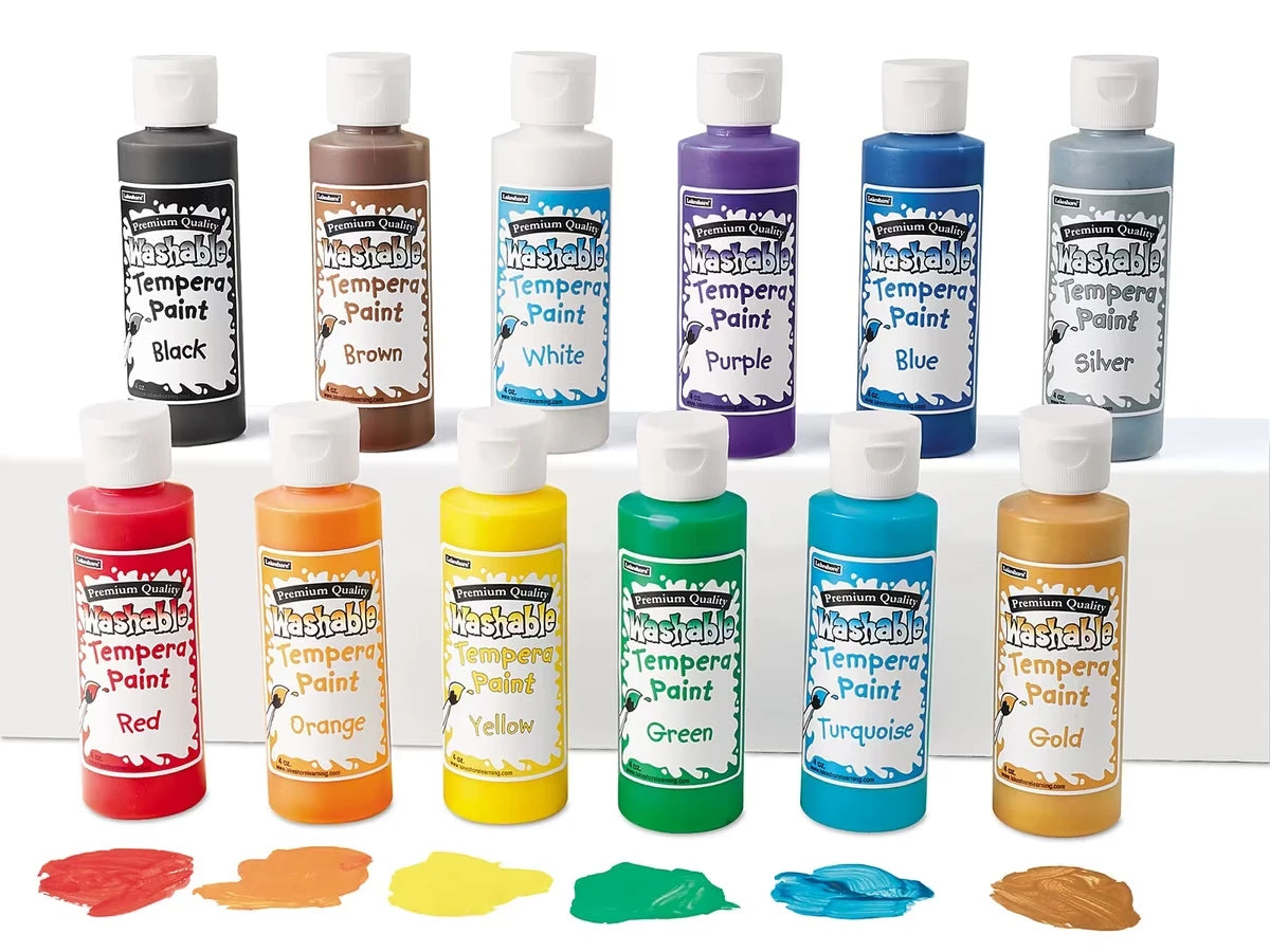 Lakeshore Fully Washable Liquid Tempera Paint - 4-Ounce Bottles - US 2003