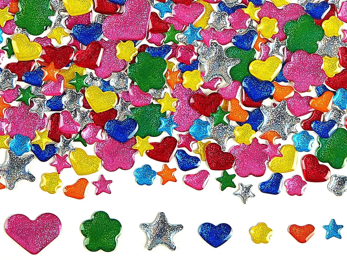Easy-Stick Glitter Shapes - US 6905
