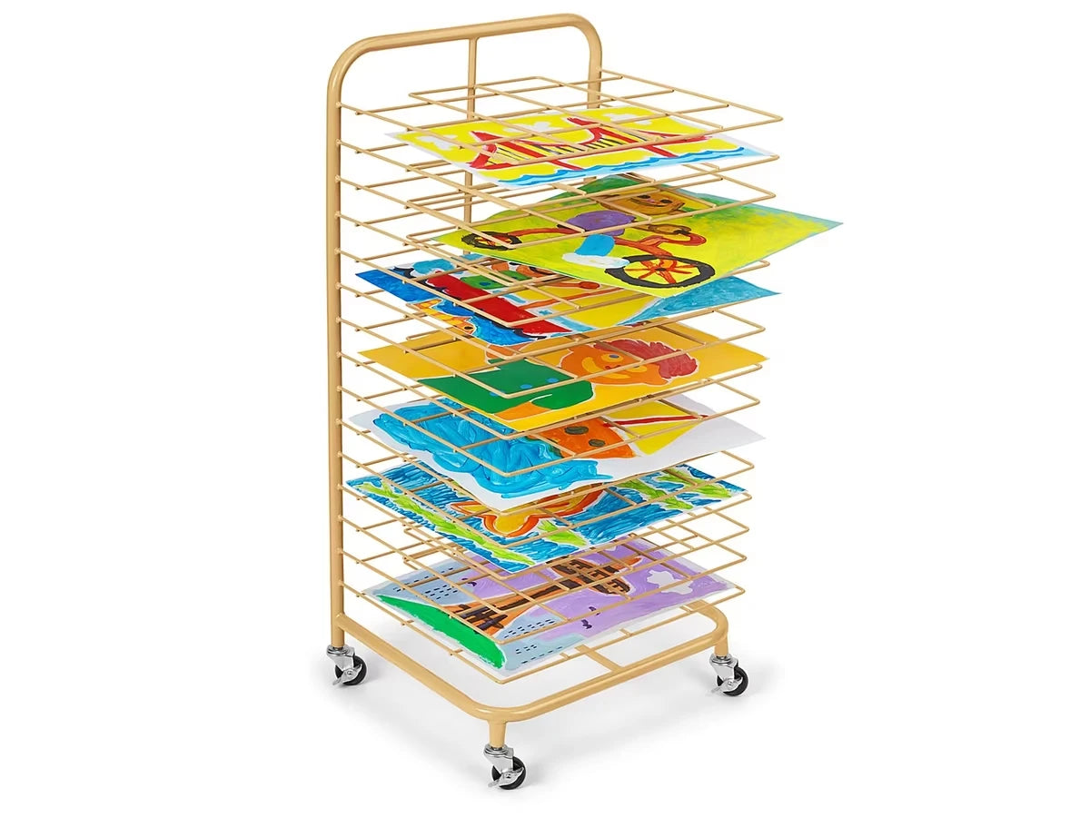 Lakeshore Double-Space Mobile Drying Rack - Natural Color - US 2431