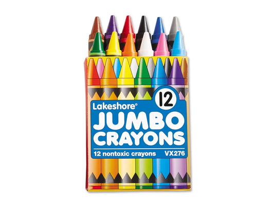 Lakeshore 12-Color Jumbo Crayons - Student Pack - US 6429
