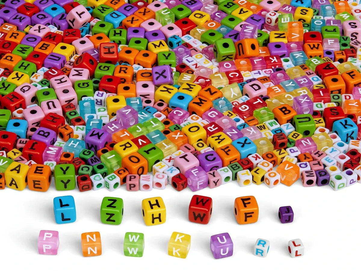 Alphabet Collage Beads - US 4402