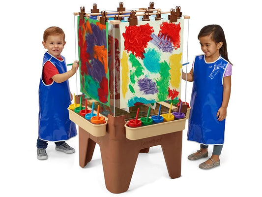 Toddler Indoor/Outdoor Painting Center for 4 - Natural Colors - US 1489