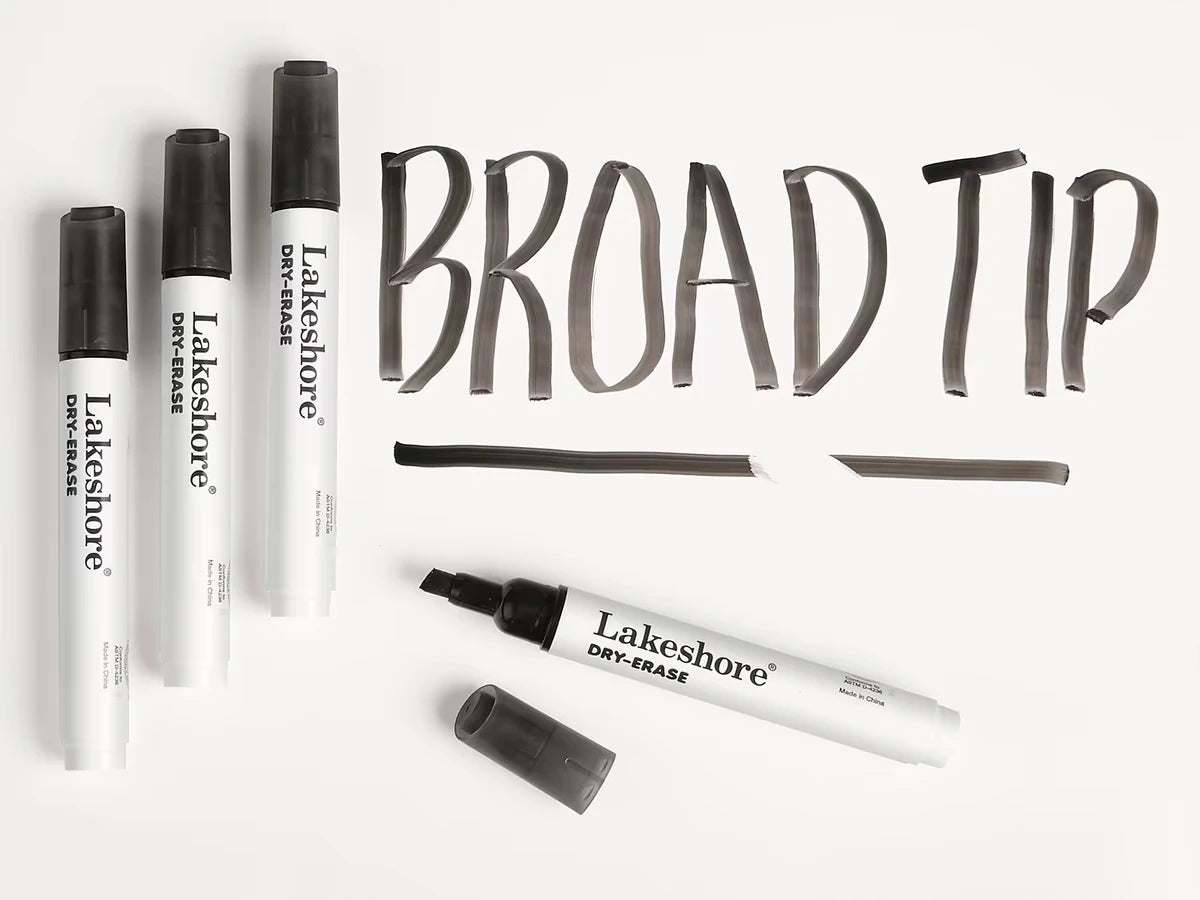 Write & Wipe Broad-Tip Markers - US 3719