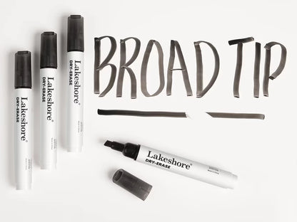 Write & Wipe Broad-Tip Markers - US 3719