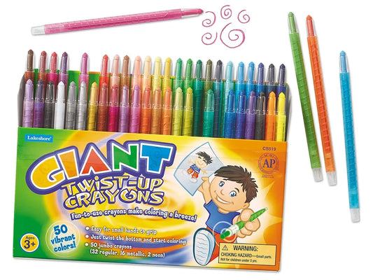 Giant Twist-Up Crayons - Set of 50 - US 6867