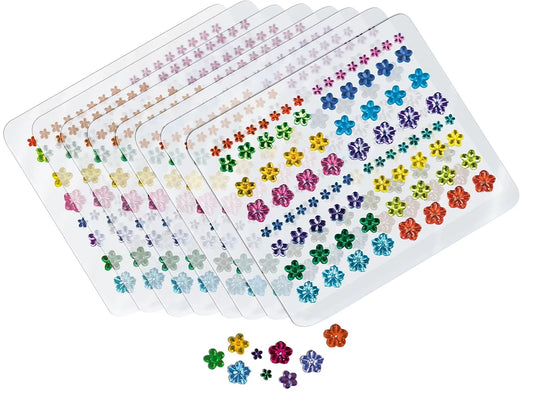 Peel & Stick Flower Rhinestones - US 8109