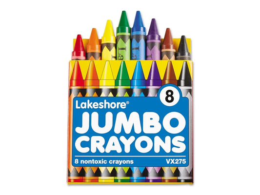 Lakeshore 8-Color Jumbo Crayons - Student Pack - US 8057