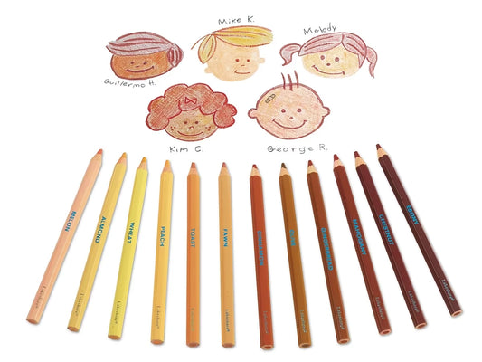 People Colors® Jumbo Colored Pencils - Set of 12 - US 3369
