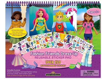 Fashion Friends Dress-Up Reusable Sticker Pad - US 1851