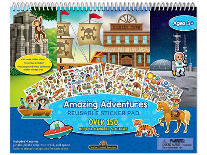Amazing Adventures Reusable Sticker Pad - US 2845