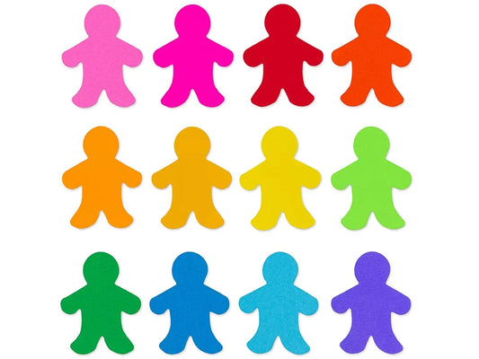 Colorful People Shape Mini Accents - US 3516