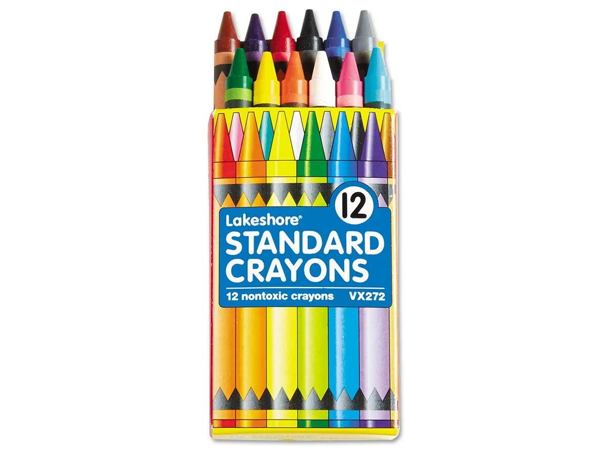 Lakeshore 12-Color Standard Crayons - Student Pack - US 7949