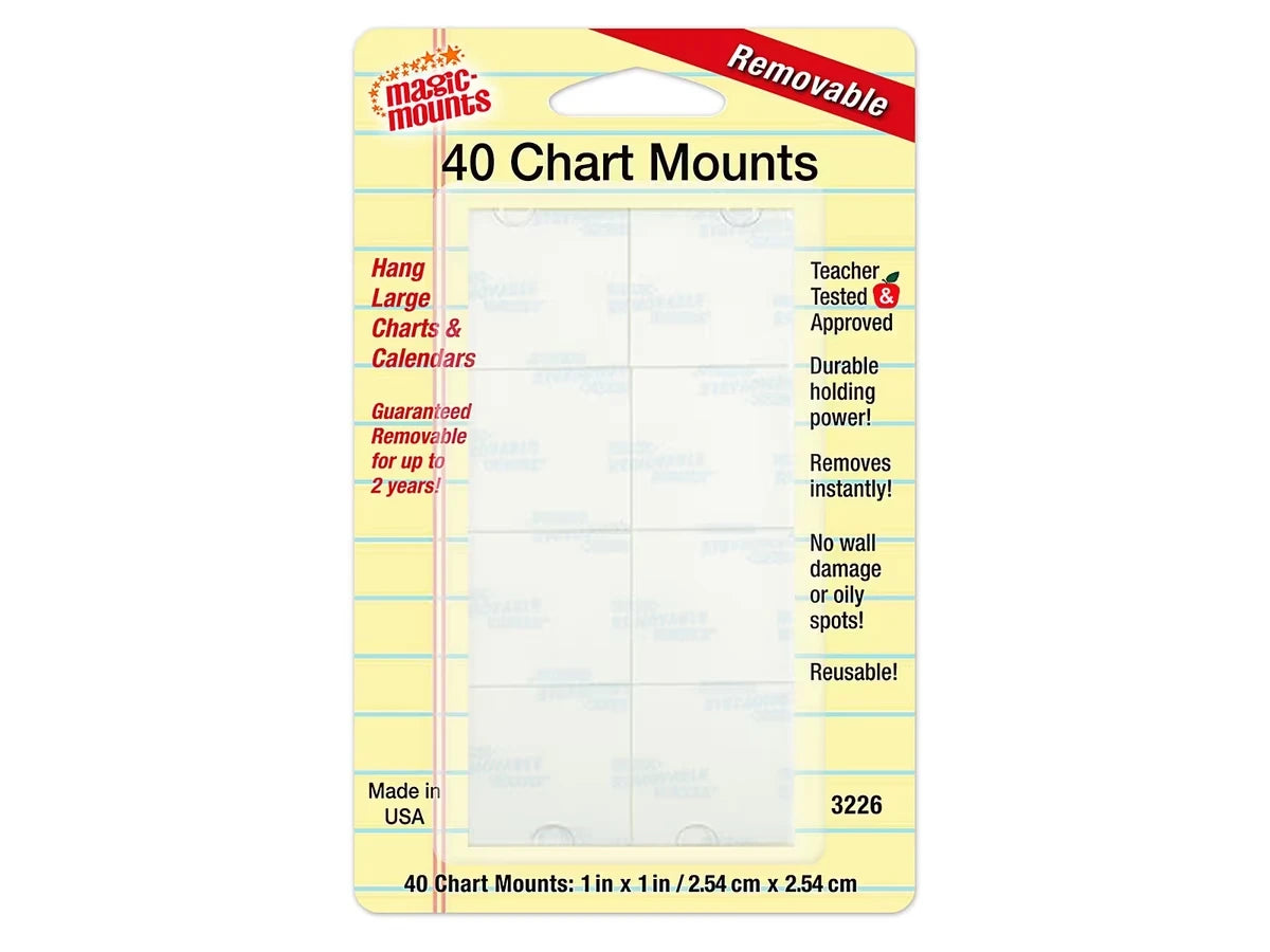 Removable Chart Mounts - Set of 40 - US 9940