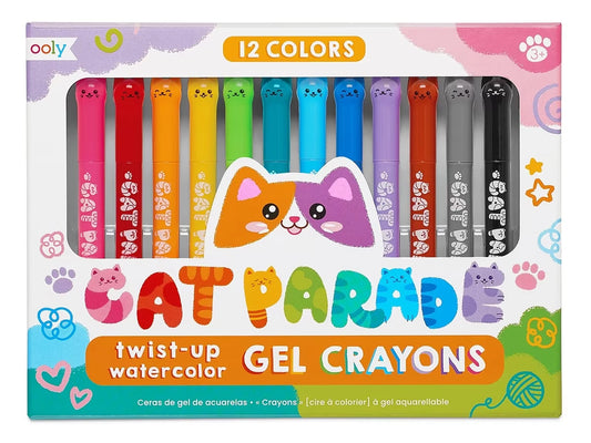 Cat Parade Watercolor Gel Crayons - Set of 12 - US 6840