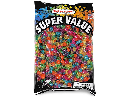 Glitter Pony Beads - US 8094