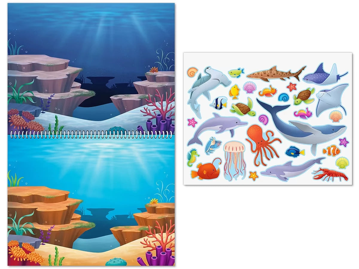 Animal Habitats Reusable Sticker Pad - US 2651