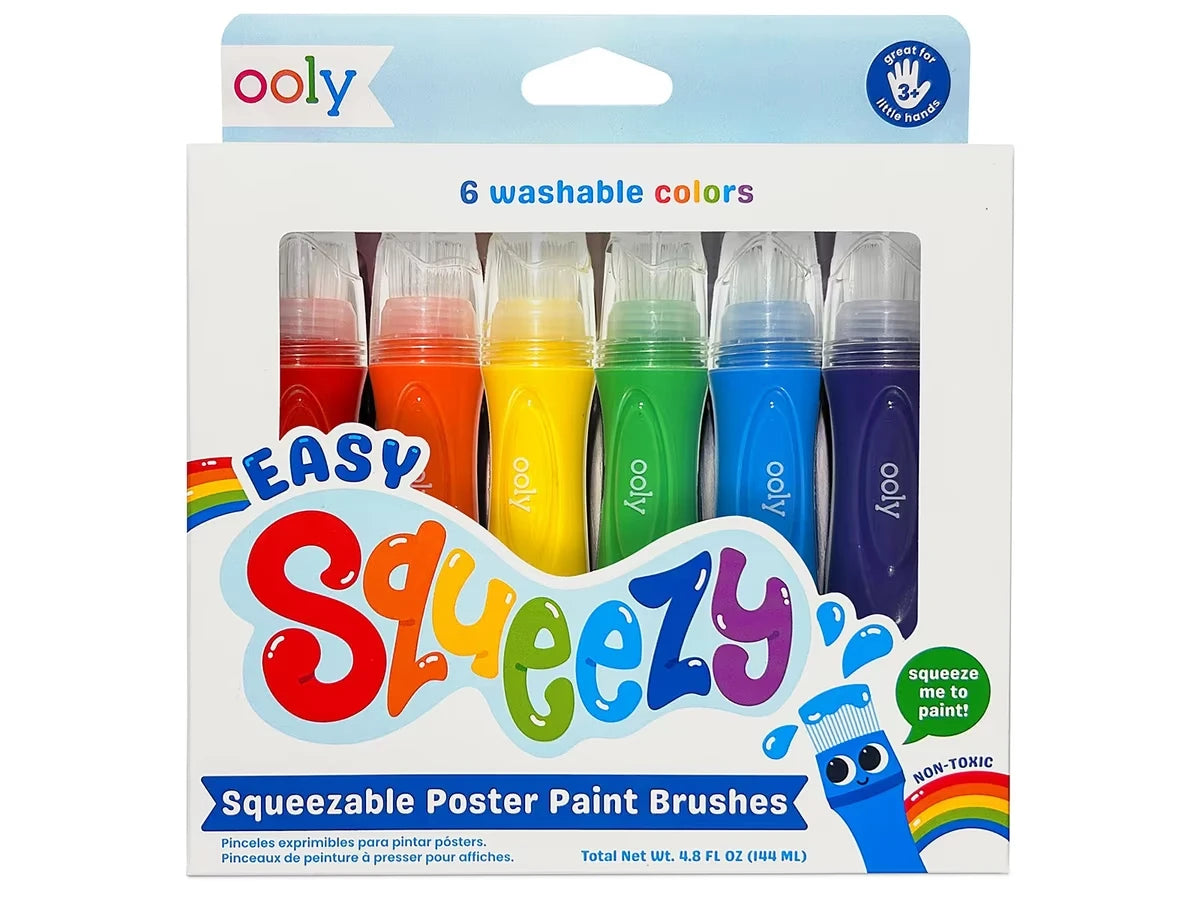 Easy Squeezable Poster Paintbrushes - Set of 6 - US 8413