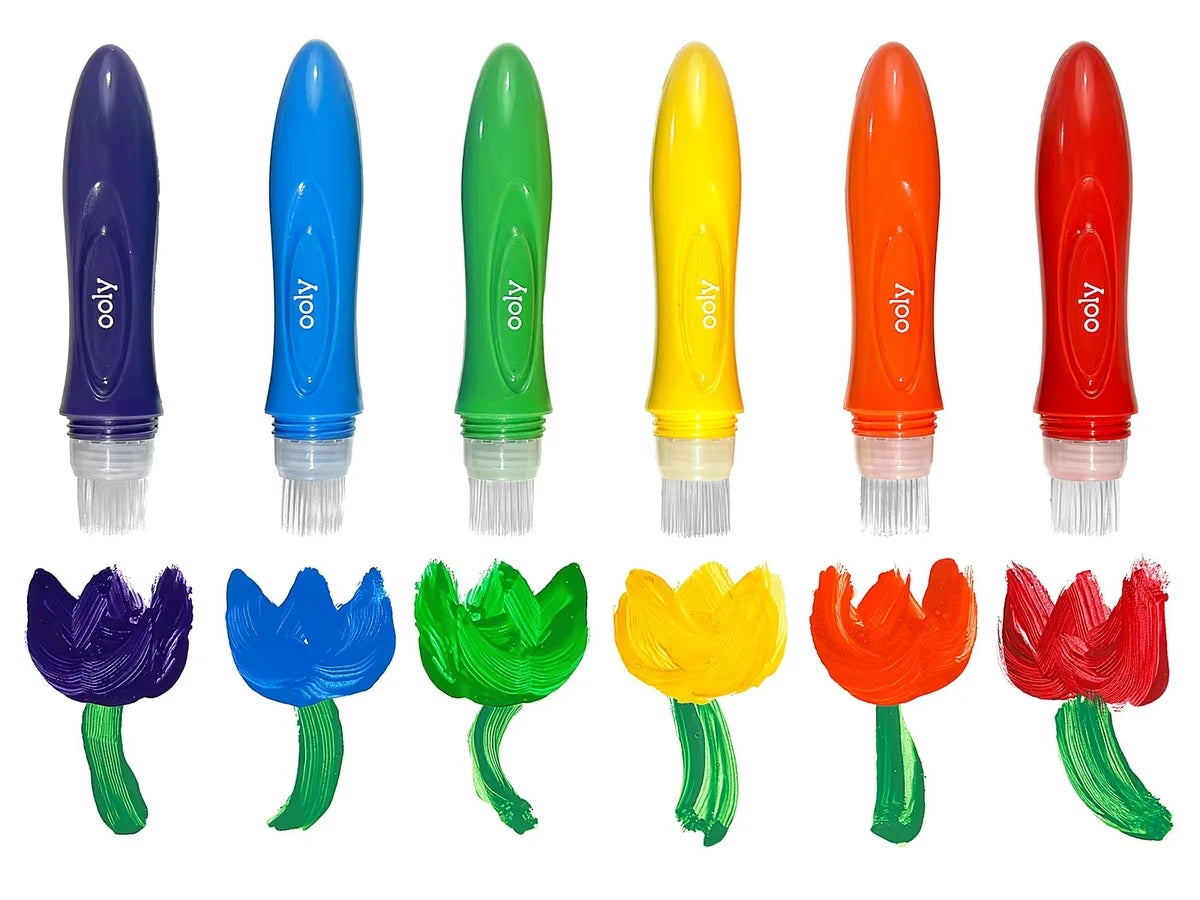 Easy Squeezable Poster Paintbrushes - Set of 6 - US 8413