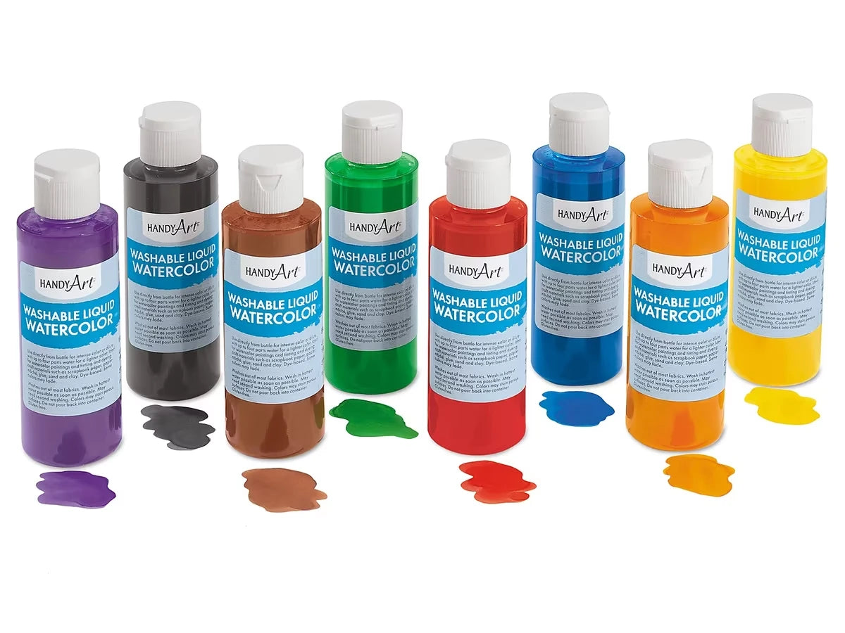 Washable Liquid Watercolors - Set of 8 - US 1998
