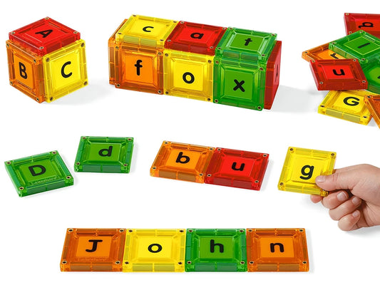 Double-Sided Magnetic Letter Tiles - US 3491