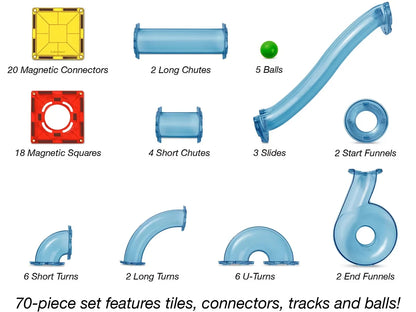 Magnetic Wonder Tiles® - Ball Run - US 6476