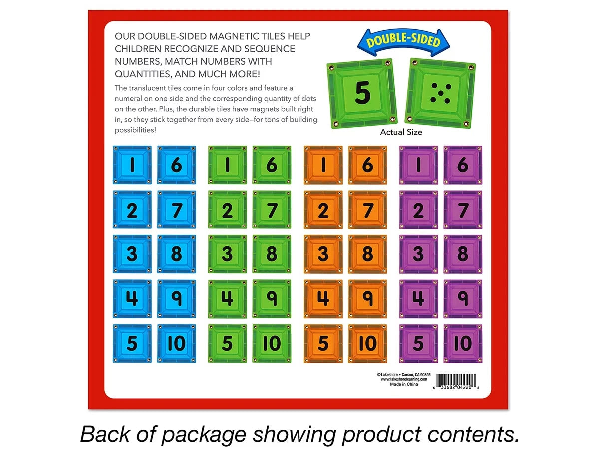 Double-Sided Magnetic Number Tiles - US 9741