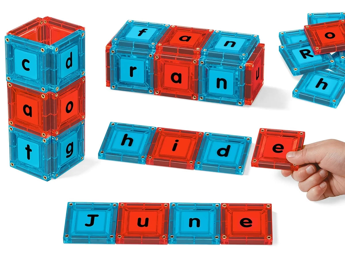 Double-Sided Magnetic Phonics Tiles - US 6056