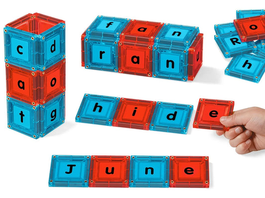 Double-Sided Magnetic Phonics Tiles - US 6056