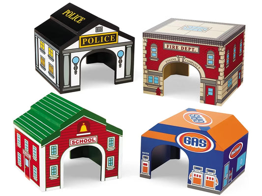 Block Play Garages - Set of 4 - US 4791