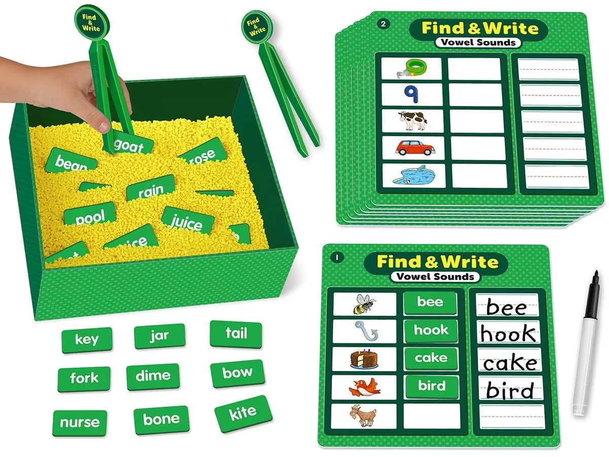 Find & Write Vowel Sounds Activity Center - US 8050
