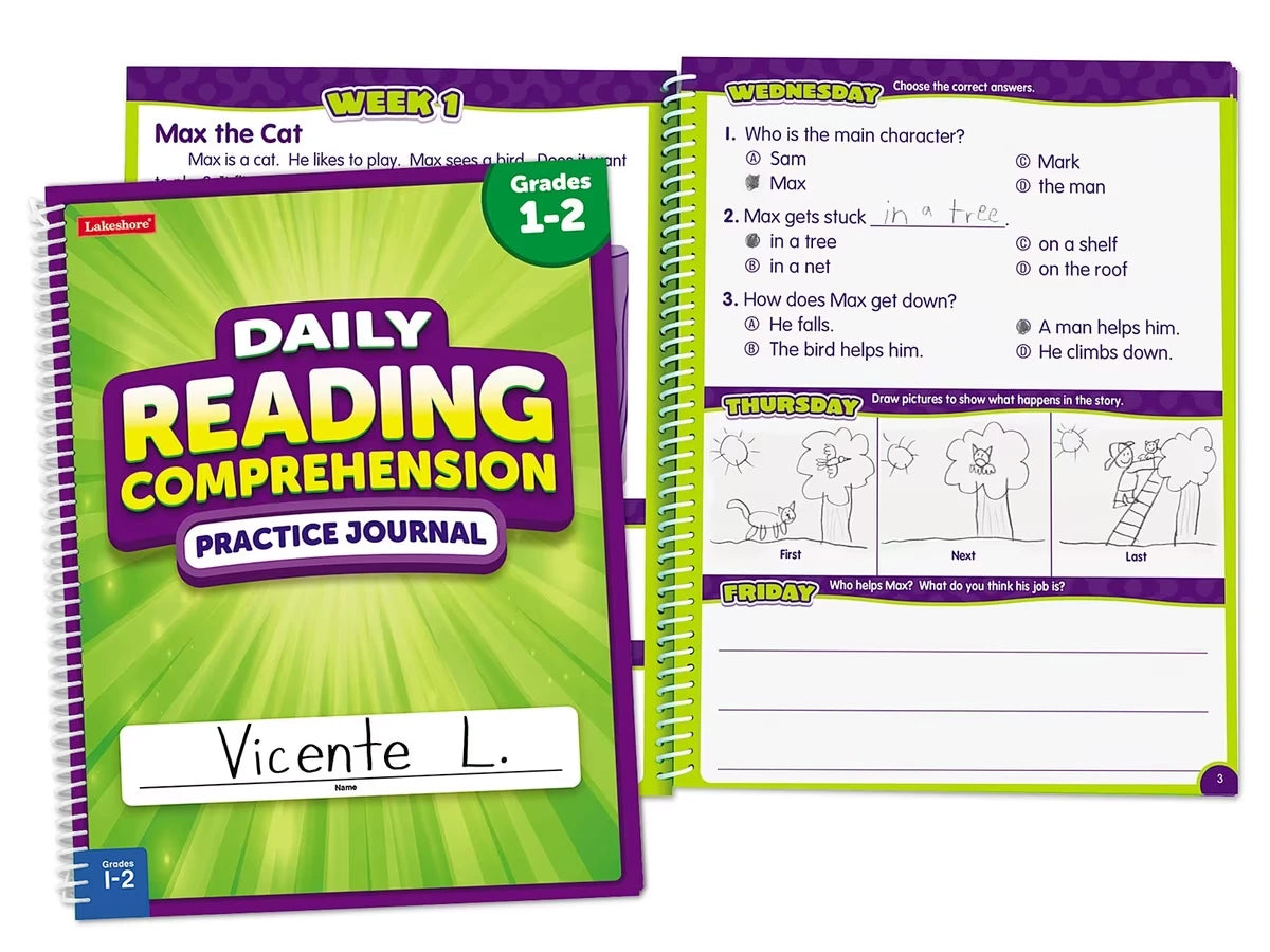 Reading Comprehension Daily Practice Journal - Gr. 1-2 - US 6873