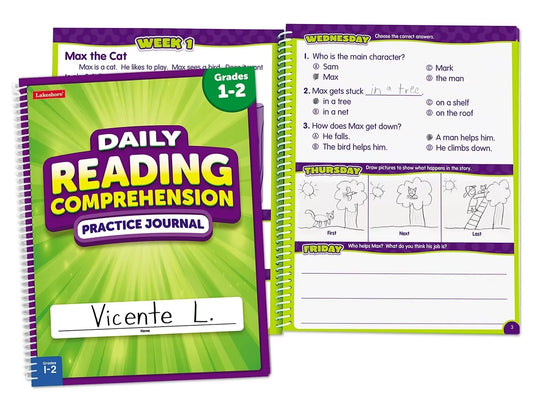 Reading Comprehension Daily Practice Journal - Gr. 1-2 - US 6873