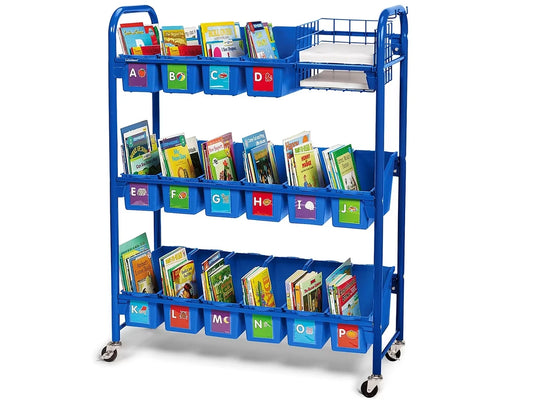 Leveled Library Mobile Storage Cart - US 3078