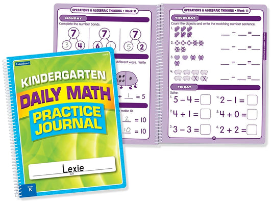 Daily Math Practice Journal – Kindergarten - US 6874