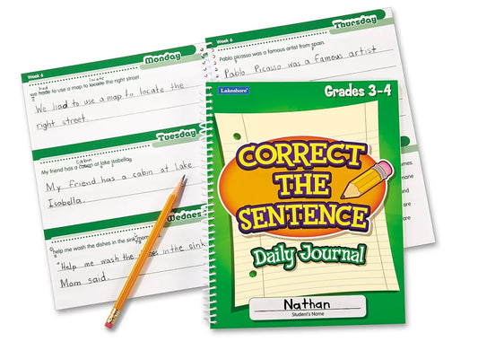 Correct the Sentence! Daily Journal - Gr. 3-4 - US 6195