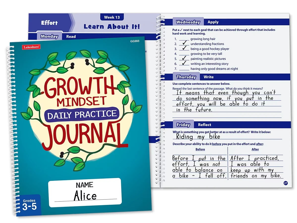 Growth Mindset Daily Practice Journal - Gr. 3-5 - US 1795