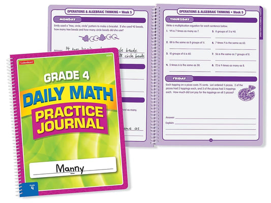 Daily Math Practice Journal - Gr. 4 - US 8710