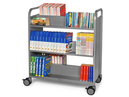 Flex-Space Double-Sided Book Cart - Gray - US 6818