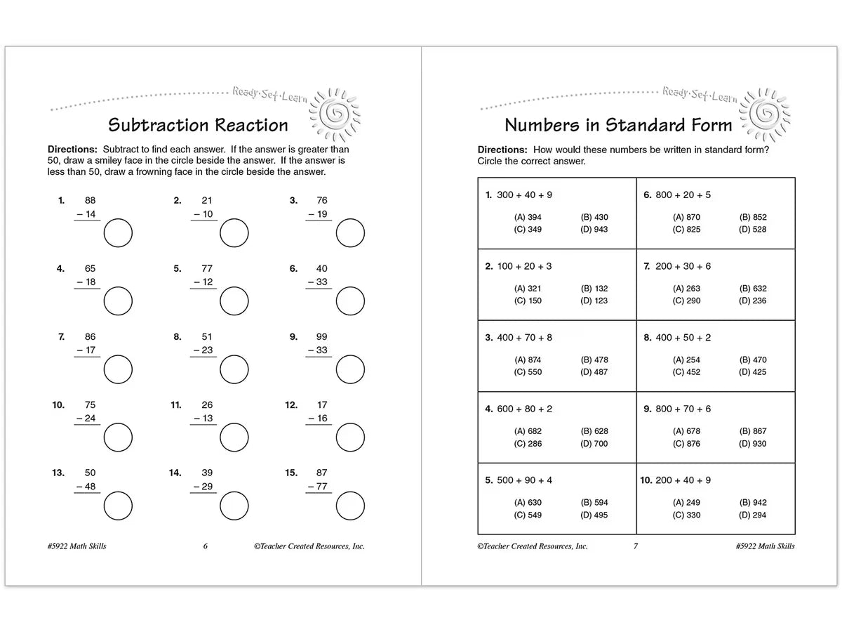 Math Skills Workbook - Gr. 3 - US 7191