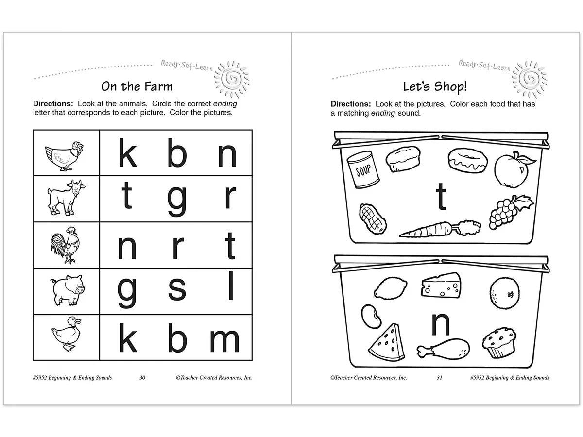 Beginning & Ending Sounds Workbook - US 9300